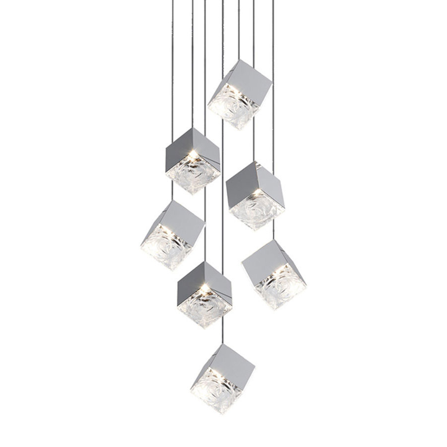 07 Pyrite Stainless Steel Pendants Round Chandelier